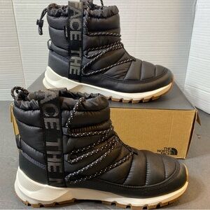 NEW! The North Face Womens ThermoBall Lace Up Waterproof Boots Black Size 11